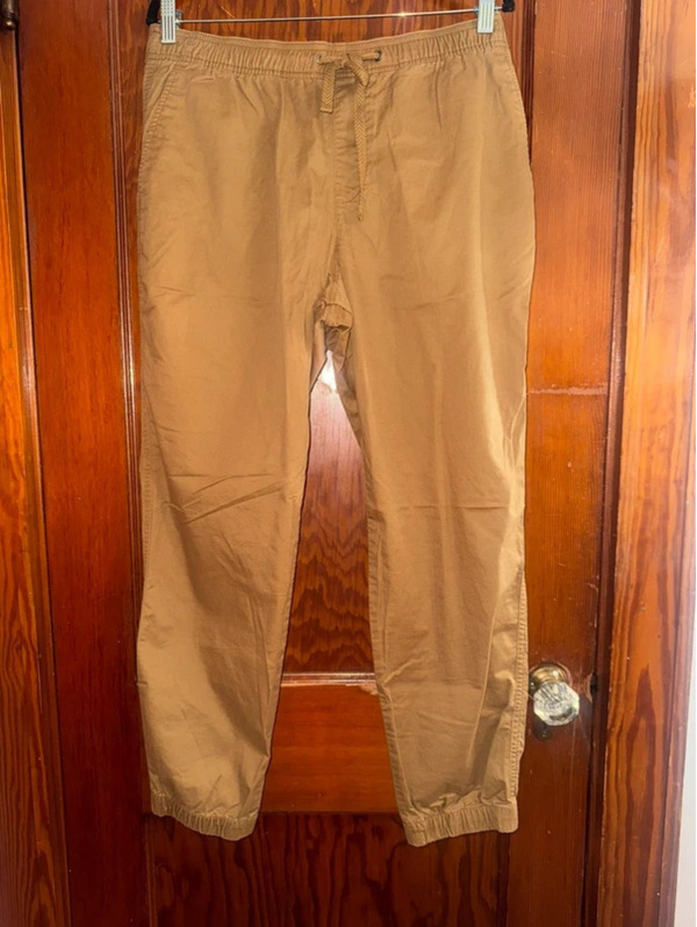 Gap Woven Jogger Pants Men’s Large Palomino Brown Pull-On Chino